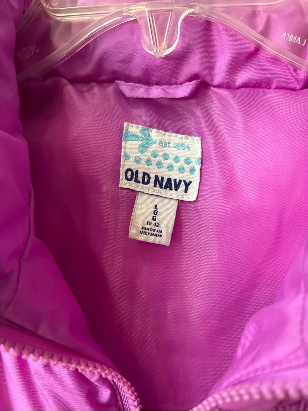Old Navy Girls' Bright Purple Puffer Vest